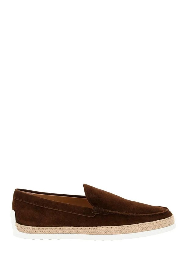 TOD'S - 드레스화 - 토즈 남성 로퍼 suede slip on with rafia insert NB02