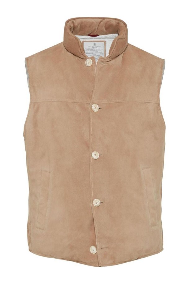 BRUNELLO CUCINELLI - 블루종/점퍼 - 브루넬로 쿠치넬리 남성 자켓 SUEDE SLEEVELESS DOWN WAISTCOAT NB30