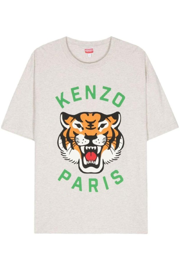 KENZO - 반소매 티셔츠 - 겐조 여성 티셔츠 LUCKY TIGER COTTON T SHIRT NB30