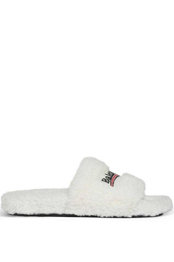 BALENCIAGA - 샌들 - 발렌시아가 여성 슬리퍼 FURRY SLIDES NB30