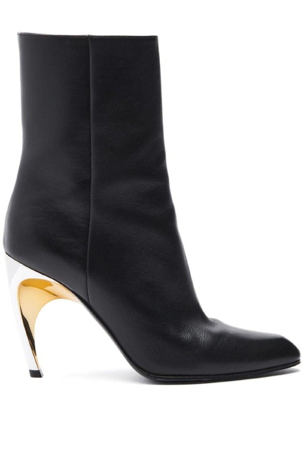 Alexander McQueen - 부츠/워커 - 알렉산더 맥퀸 여성 부츠 LEATHER HEEL ANKLE BOOTS NB30