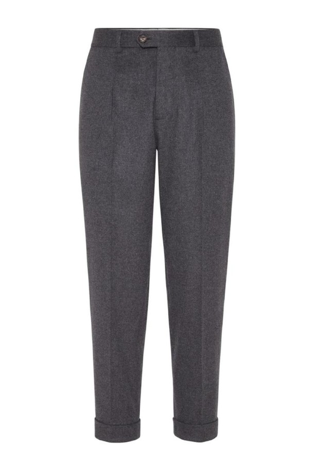 BRUNELLO CUCINELLI - 슬랙스/수트팬츠 - 브루넬로 쿠치넬리 남성 바지 FLANNEL TROUSERS NB30