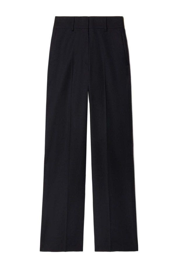 OFF-WHITE - 롱/미디팬츠 - 오프화이트 여성 바지 FORMAL OVER WOOL TROUSERS NB30