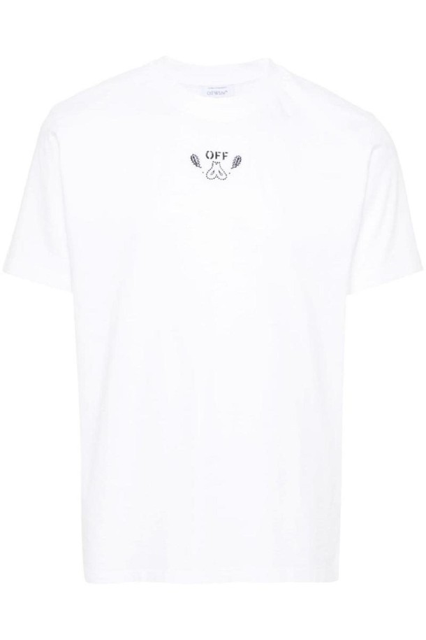 OFF-WHITE - 반팔티셔츠 - 오프화이트 남성 티셔츠 LOGO COTTON T SHIRT NB30