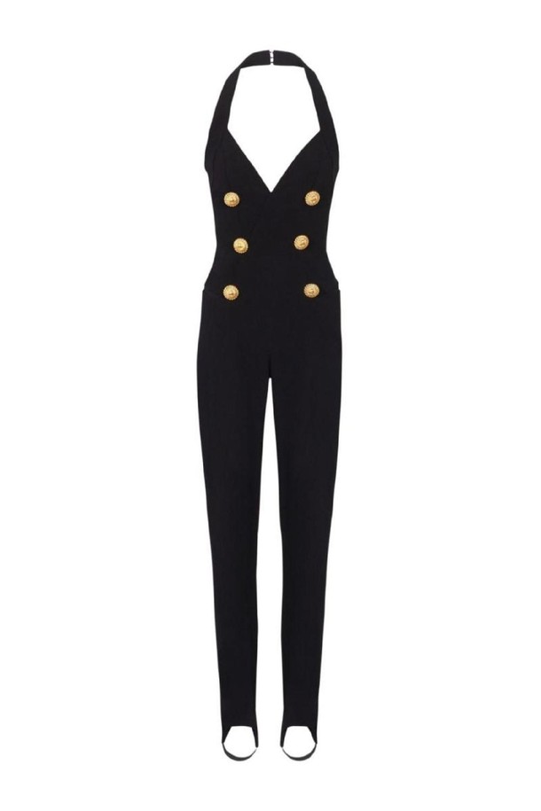 BALMAIN - 긴소매 원피스 - 발망 여성 원피스 BUTTONED LONG JUMPSUIT NB30