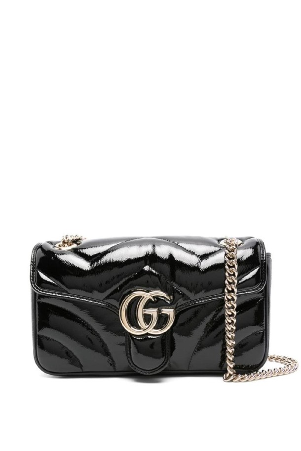 GUCCI - 숄더백 - 구찌 여성 숄더백 GG MARMONT SMALL PATENT LEATHER SHOULDER BAG NB30