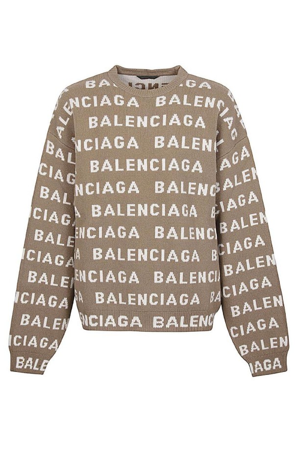 BALENCIAGA - 스웨터 - 발렌시아가 남성 스웨터 ALLOVER LOGO CREWNECK SWEATER NB30