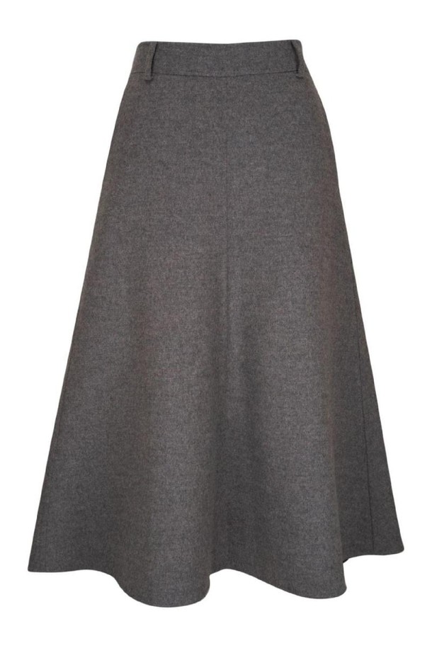 BRUNELLO CUCINELLI - 미디스커트 - 브루넬로 쿠치넬리 여성 스커트 VIRGIN WOOL FLUTE SKIRT NB30