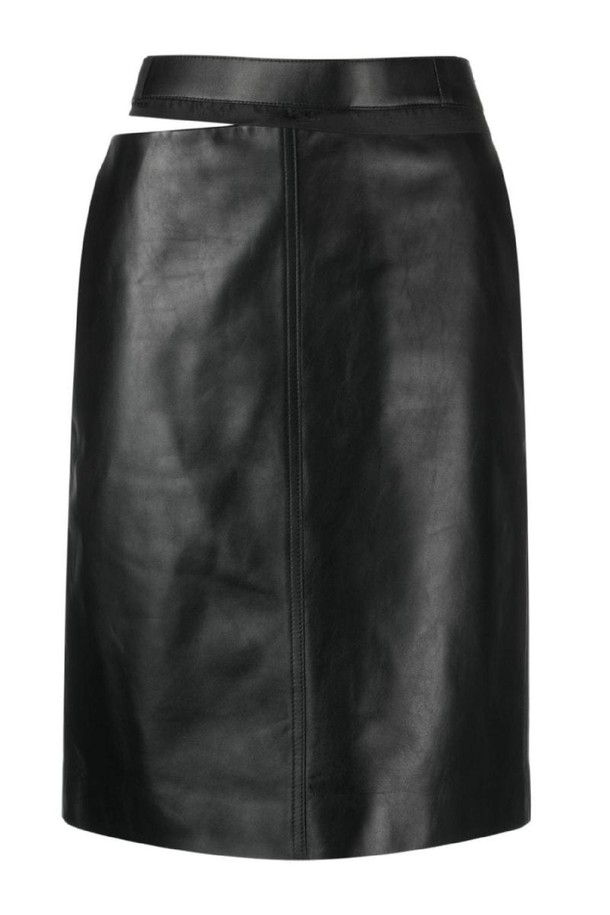 FENDI - 미디스커트 - 펜디 여성 스커트 LEATHER MIDI SKIRT NB30