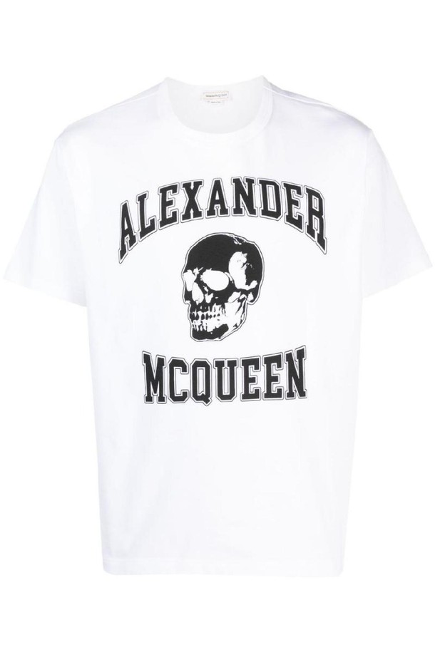 Alexander McQueen - 반팔티셔츠 - 알렉산더 맥퀸 남성 티셔츠 LOGO ORGANIC COTTON T SHIRT NB30