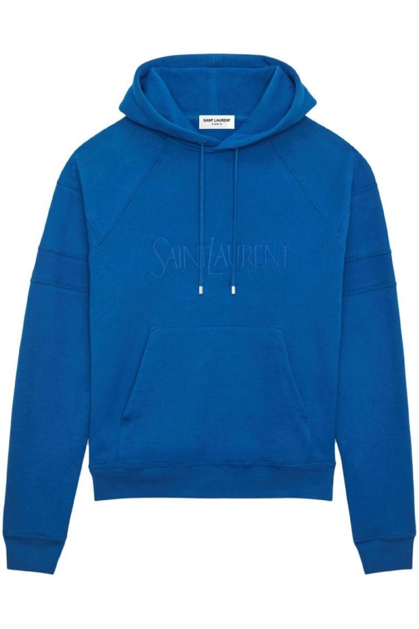 SAINT LAURENT - 스웨트셔츠 - 생로랑 남성 맨투맨 후드 LOGO COTTON HOODIE NB30