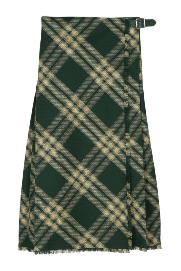 BURBERRY - 미디스커트 - 버버리 여성 스커트 WOOL MIDI SKIRT NB30