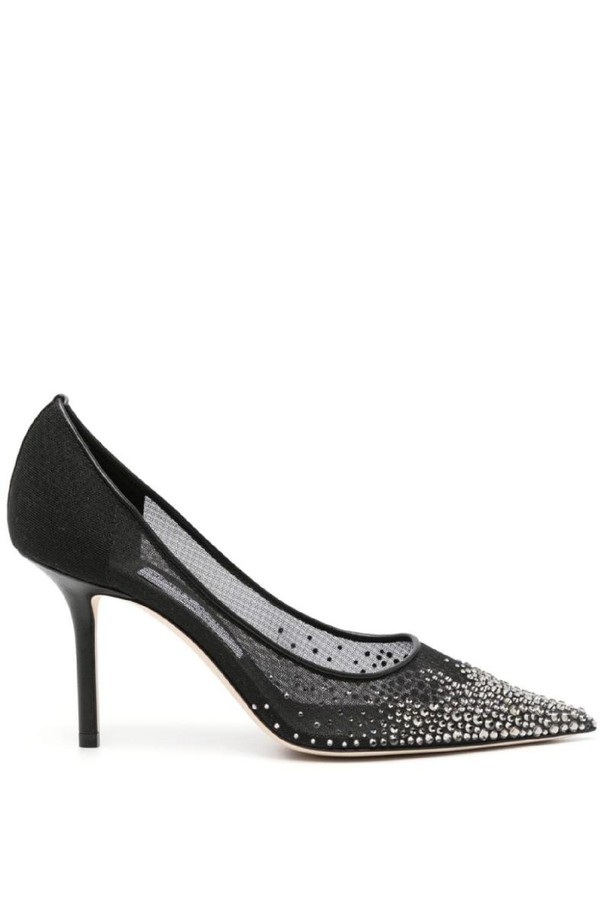 JIMMY CHOO - 펌프스 - 지미추 여성 펌프스 LOVE 85 CRYSTAL EMBELLISHED PUMPS NB30