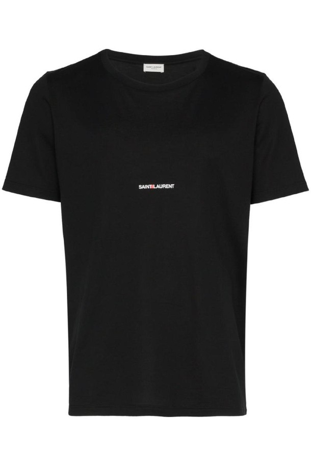 SAINT LAURENT - 반팔티셔츠 - 생로랑 남성 티셔츠 LOGO COTTON T SHIRT NB30