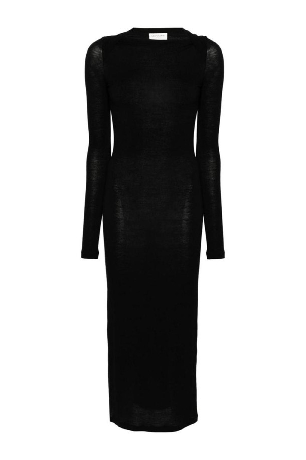 SAINT LAURENT - 긴소매 원피스 - 생로랑 여성 원피스 WOOL BLEND LONG PENCIL DRESS NB30