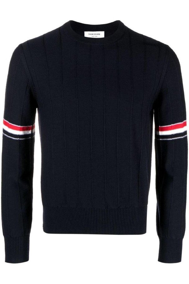 THOM BROWNE - 스웨터 - 톰브라운 남성 스웨터 RWB WOOL CREWNECK JUMPER NB30