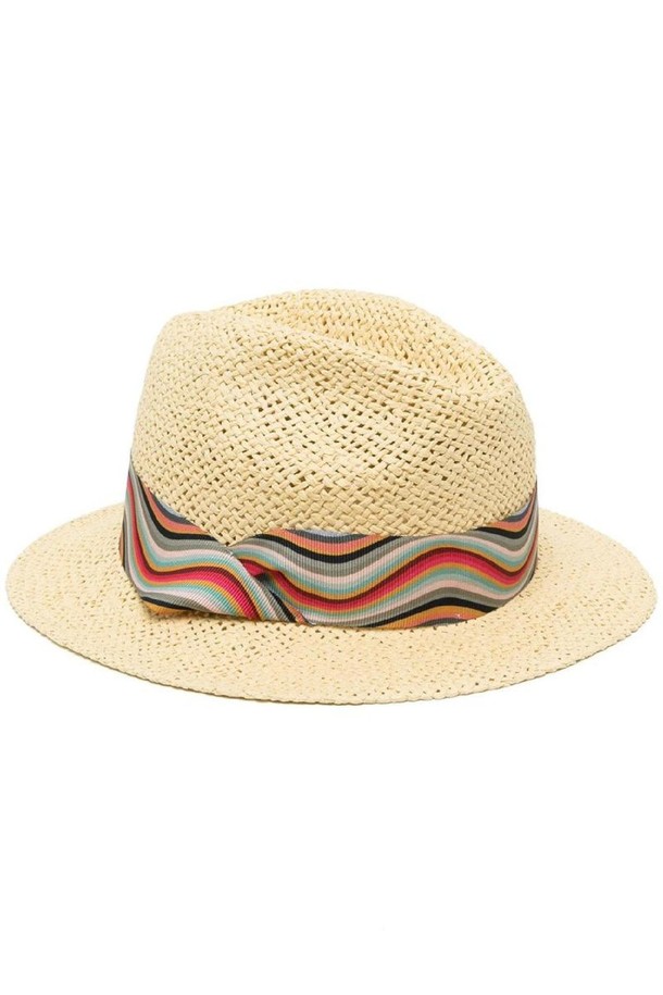 Paul Smith - 모자 - 폴스미스 여성 모자 RIBBON DETAIL STRAW FEDORA HAT NB30