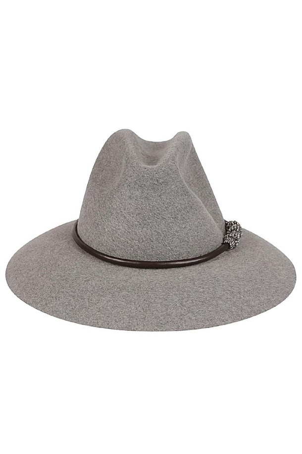 BRUNELLO CUCINELLI - 모자 - 브루넬로 쿠치넬리 여성 모자 WOOL FEDORA HAT NB30