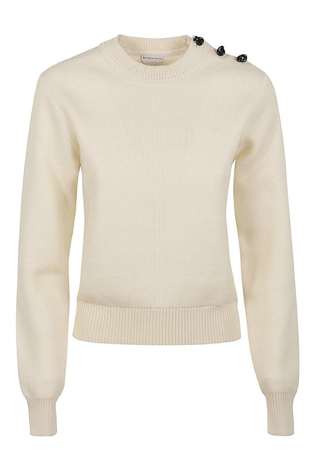 Bottega Veneta - 스웨터 - 보테가 베네타 여성 니트 스웨터 WOOL CREWNECK SWEATER NB30