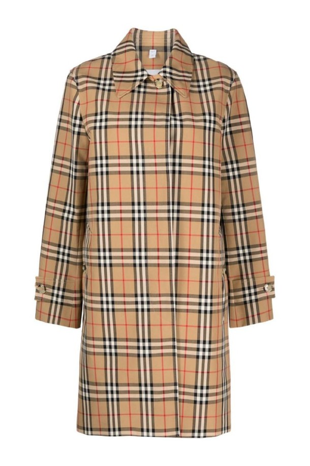 BURBERRY - 코트 - 버버리 여성 코트 CHECK MOTIF RAINCOAT NB30