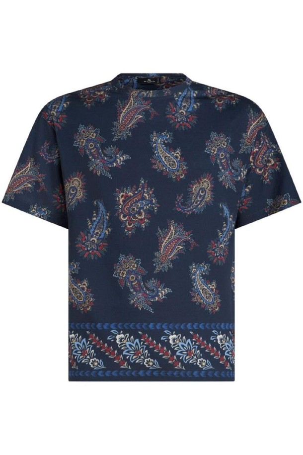 ETRO - 반팔티셔츠 - 에트로 남성 티셔츠 PRINTED COTTON T SHIRT NB30