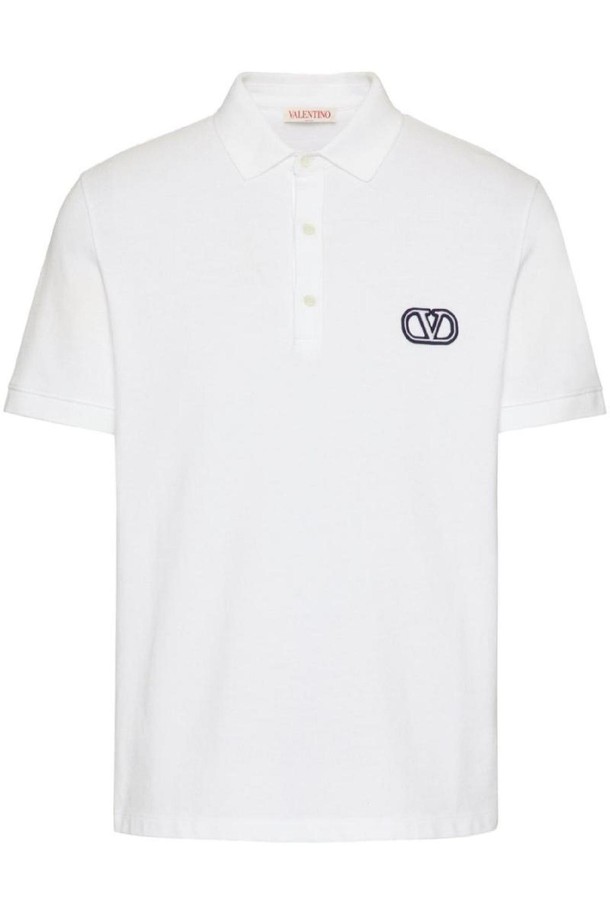 VALENTINO - 반팔티셔츠 - 발렌티노 남성 폴로티 VLOGO SIGNATURE COTTON POLO SHIRT NB30