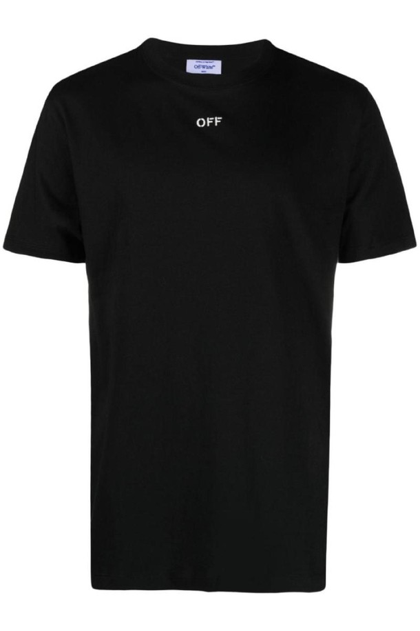 OFF-WHITE - 반팔티셔츠 - 오프화이트 남성 티셔츠 LOGO COTTON T SHIRT NB30