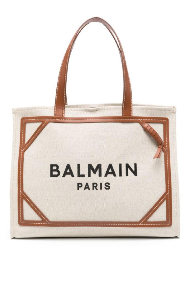 BALMAIN - 토트백 - 발망 여성 토트백 B ARMY MEDIUM CANVAS AND LEATHER TOTE BAG NB30