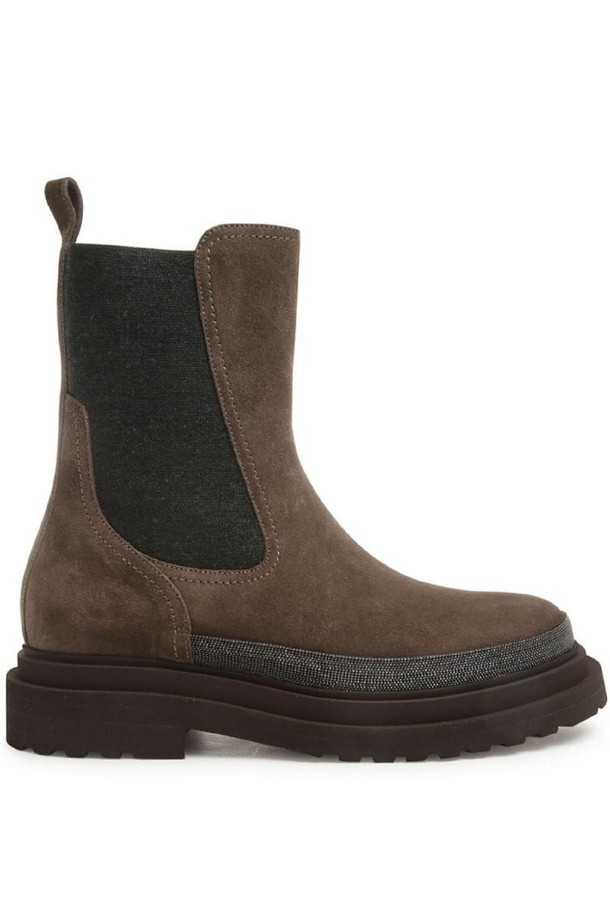 BRUNELLO CUCINELLI - 부츠/워커 - 브루넬로 쿠치넬리 여성 부츠 CHELSEA SUEDE BOOTS NB30