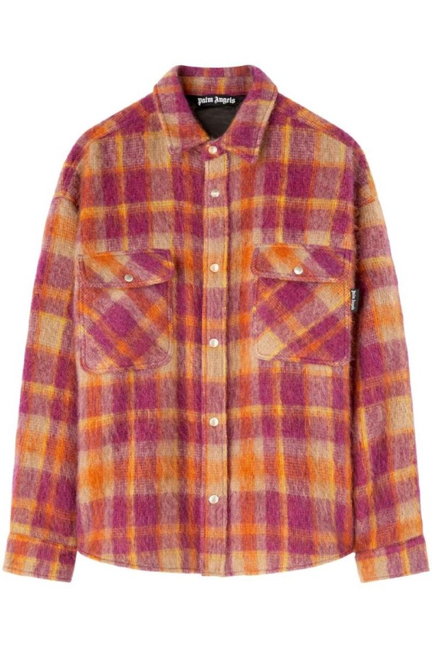 PALMANGELS - 블루종/점퍼 - 팜앤젤스 남성 자켓 CHECKED WOOL OVERSHIRT NB30