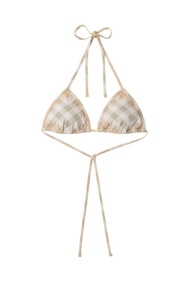 BURBERRY - 스윔웨어 - 버버리 여성 수영복 CHECKED TRIANGLE BIKINI TOP NB30