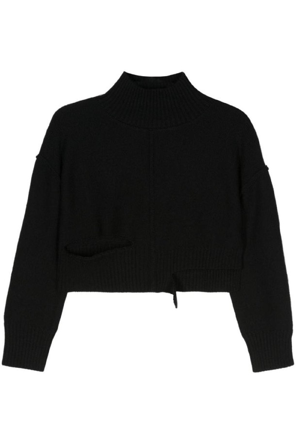 MM6 Maison Margiela - 스웨터 - 엠엠식스 메종마르지엘라 여성 스웨터 CUT OUT WOOL BLEND JUMPER NB30