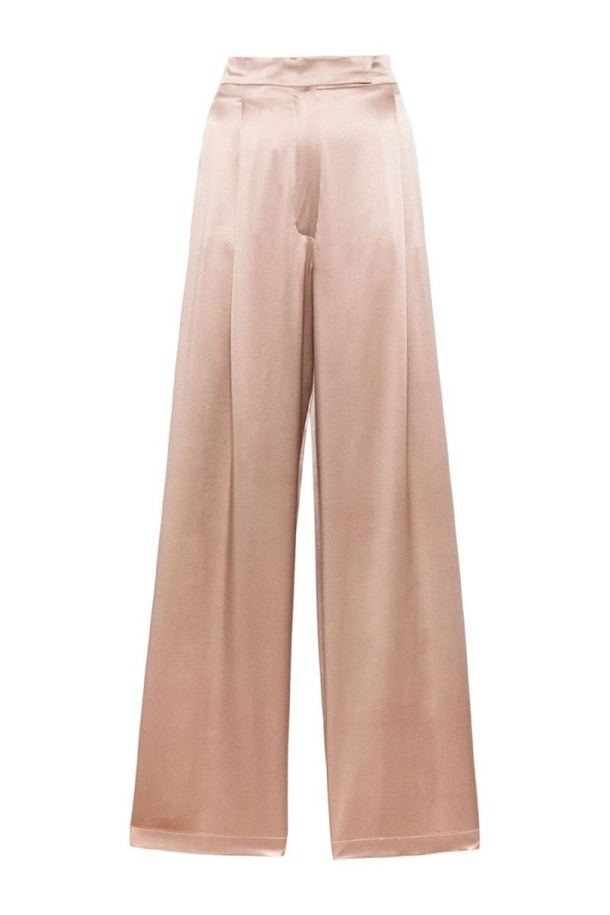 MAX MARA - 롱/미디팬츠 - 막스마라 여성 바지 SATIN WIDE LEG SILK TROUSERS NB30