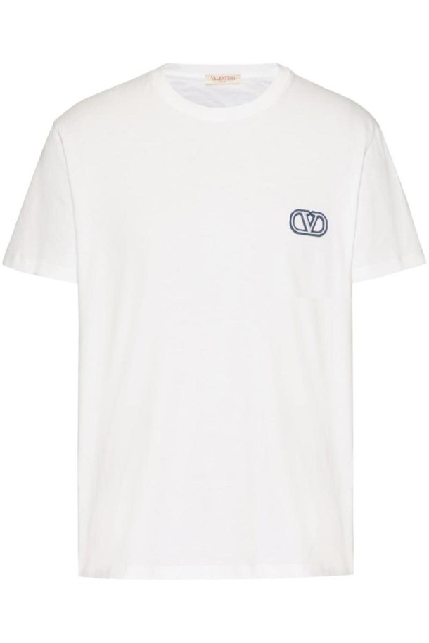 VALENTINO - 반팔티셔츠 - 발렌티노 남성 티셔츠 VLOGO SIGNATURE COTTON T SHIRT NB30