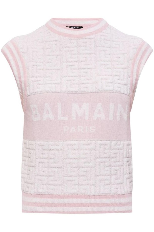 BALMAIN - 셔츠 - 발망 여성 셔츠 블라우스 MONOGRAM LOGO TANK TOP NB30