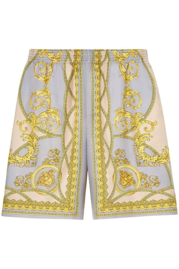 VERSACE - 하프팬츠 - 베르사체 남성 반바지 BAROCCO PRINT SILK SHORTS NB30