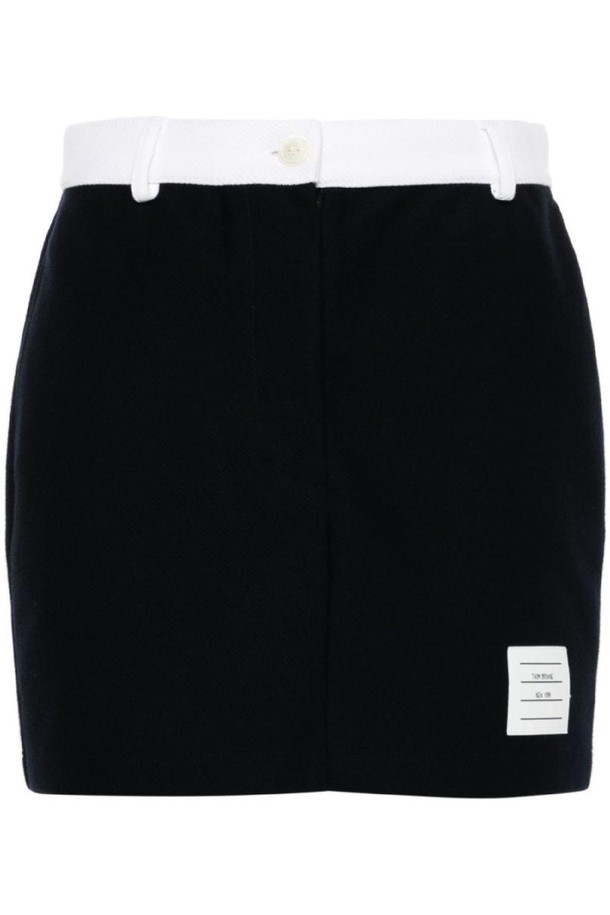 THOM BROWNE - 미디스커트 - 톰브라운 여성 스커트 COTTON MINI SKIRT NB30