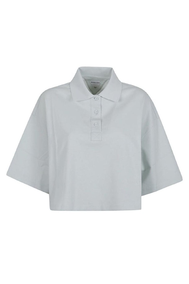 Bottega Veneta - 반소매 티셔츠 - 보테가 베네타 여성 티셔츠 COTTON POLO SHIRT NB30