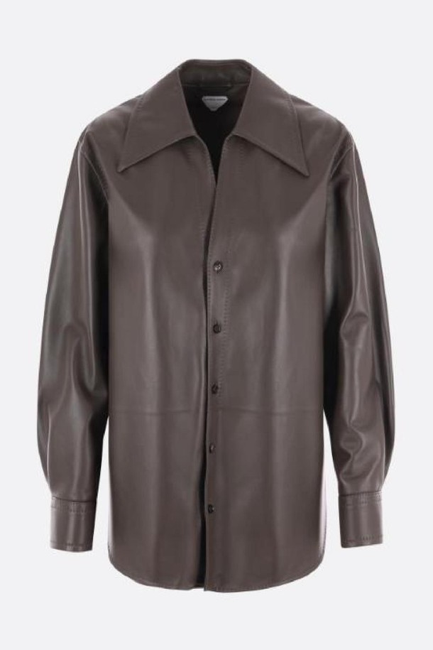 Bottega Veneta - 자켓 - 보테가 베네타 여성 레더 자켓 nappa oversized overshirt NB26