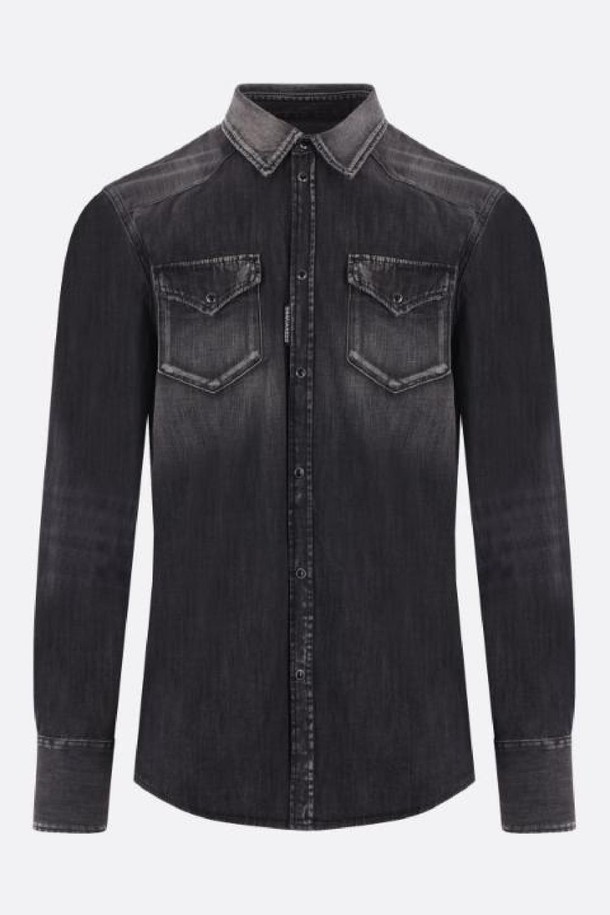 Dsquared2 - 긴팔셔츠 - 디스퀘어드2 남성 셔츠 distressed denim western shirt NB26