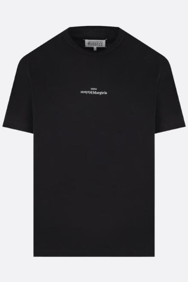 Maison Margiela - 반팔티셔츠 - 메종마르지엘라 남성 티셔츠 logo embroidered cotton t shirt NB26