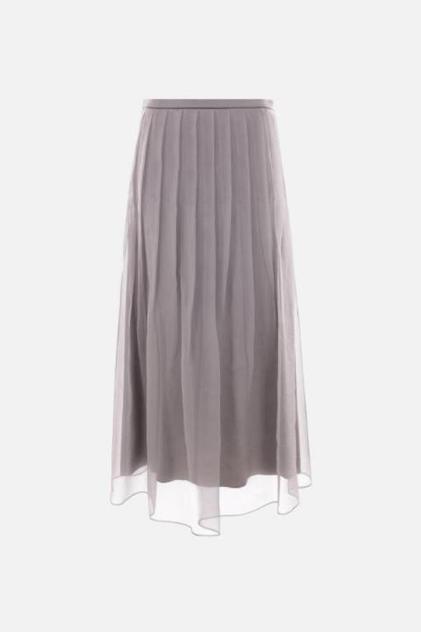 BRUNELLO CUCINELLI - 미디스커트 - 브루넬로 쿠치넬리 여성 스커트 crispy chiffon round skirt NB26