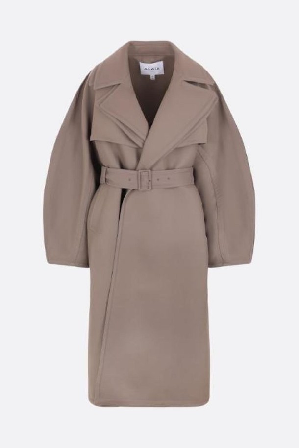 ALAIA - 코트 - 알라이아 여성 트렌치코트 wool blend wrap trench coat NB26