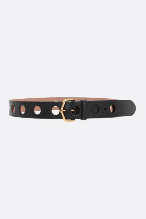 ALAIA - 벨트 - 알라이아 여성 벨트 Vienne Thin perforated leather belt NB26