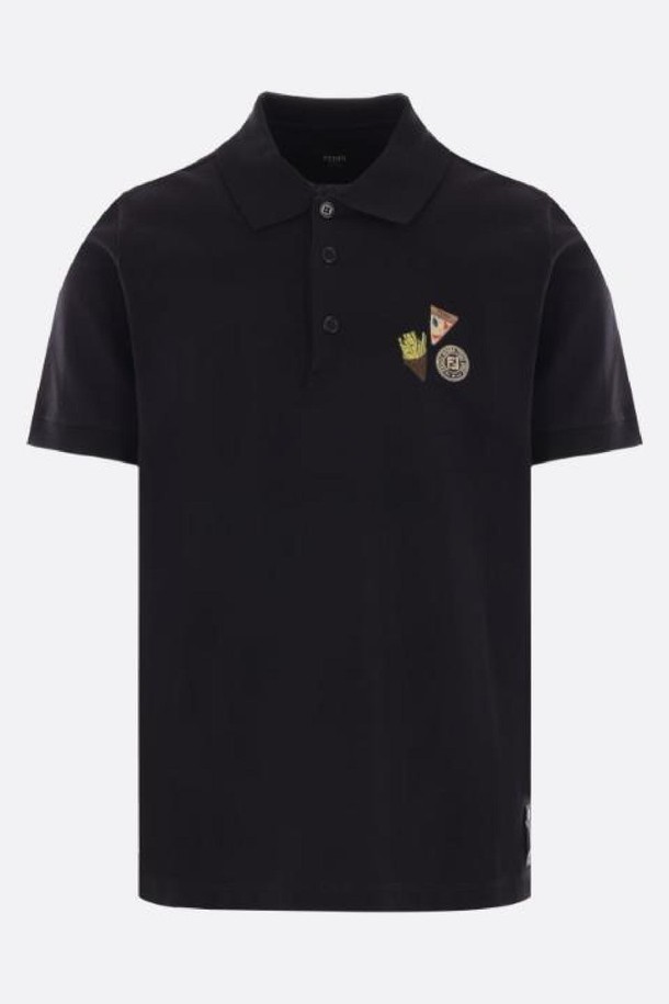 FENDI - 반팔티셔츠 - 펜디 남성 폴로티 Fendilicious piquet polo shirt NB26