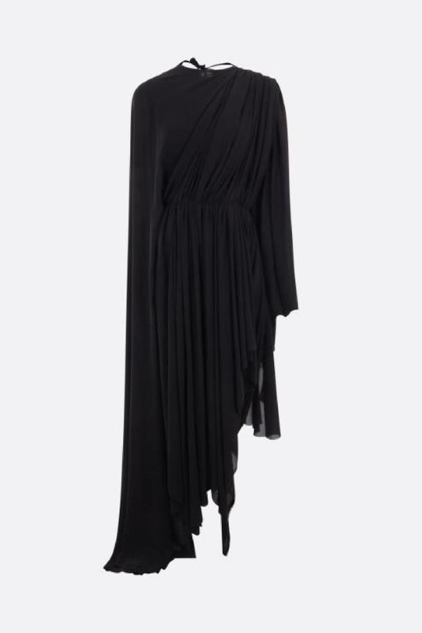 BALENCIAGA - 긴소매 원피스 - 발렌시아가 여성 원피스 light technical crepe draped oversized dress NB26