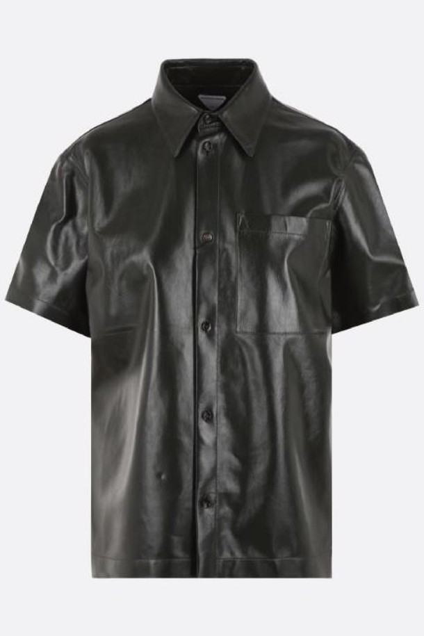 Bottega Veneta - 자켓 - 보테가 베네타 여성 레더 자켓 shiny leather short sleeves overshirt NB26