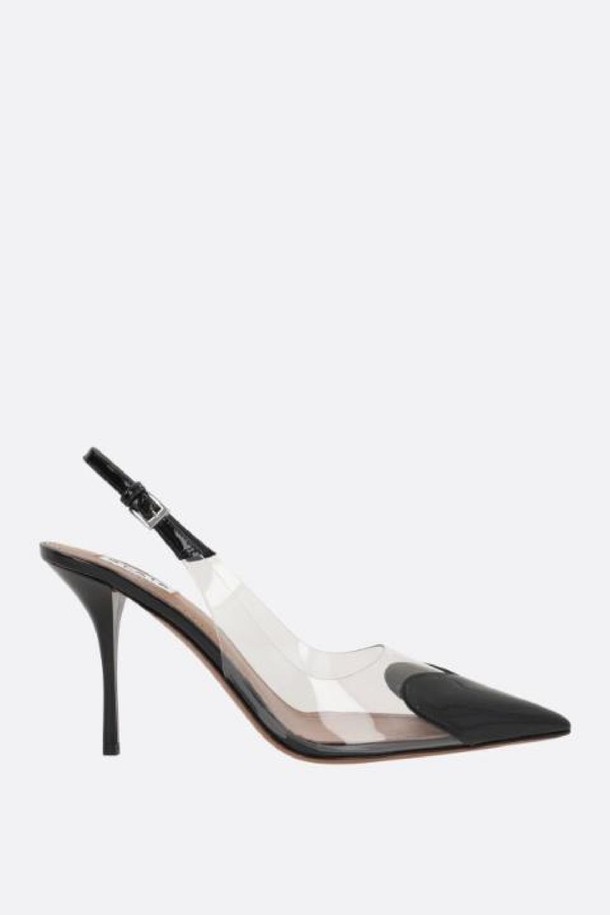 ALAIA - 펌프스 - 알라이아 여성 슬링백 Le Cœur slingbacks in patent leather and PVC NB26