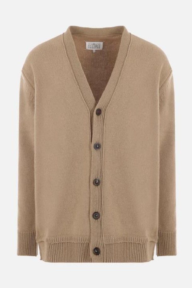 Maison Margiela - 스웨터 - 메종마르지엘라 남성 니트 스웨터 wool and linen cardigan NB26