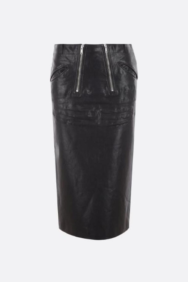 PRADA - 미디스커트 - 프라다 여성 스커트 vintage effect leather pencil skirt NB26